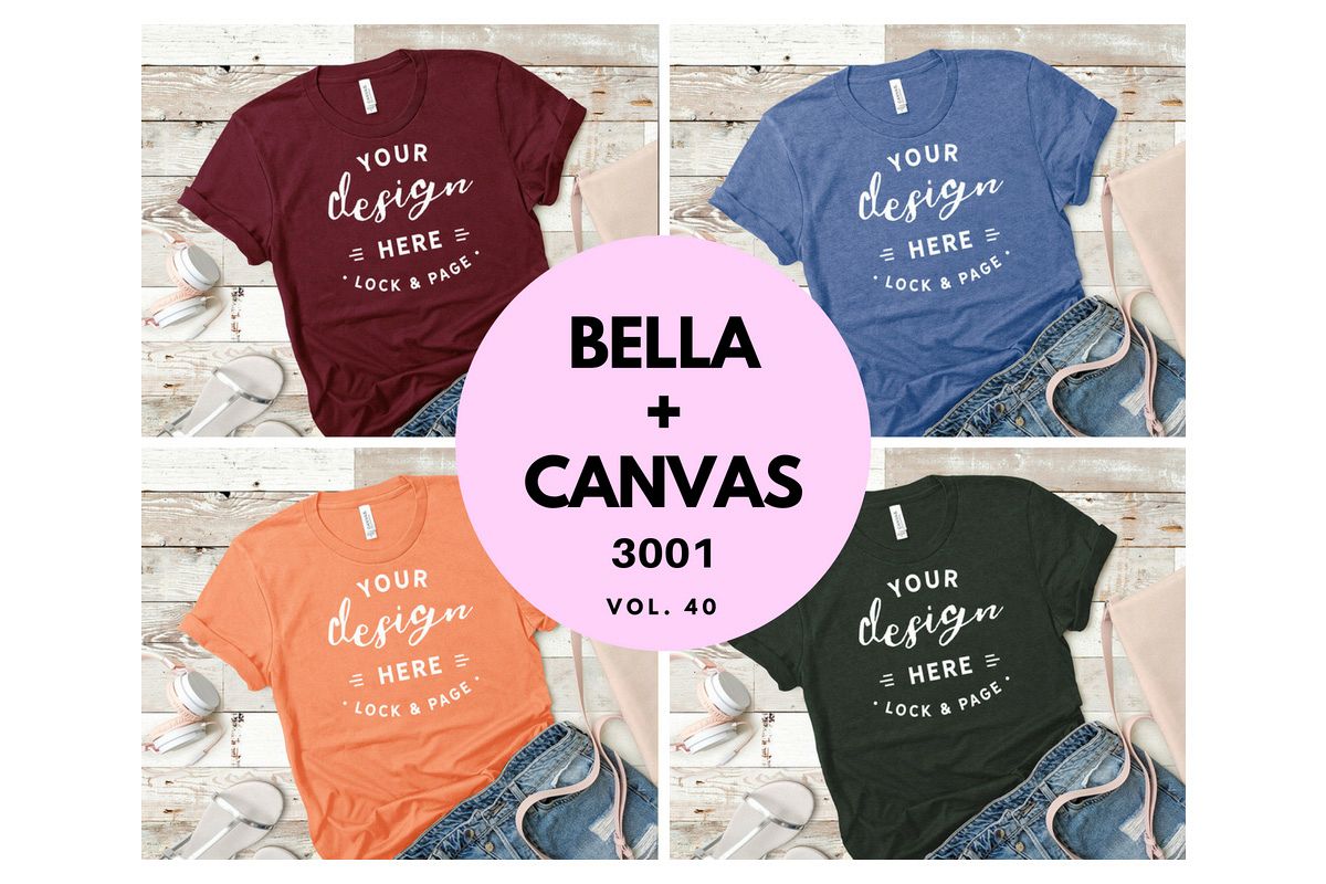 Bella Canvas 3001 Mockup Free